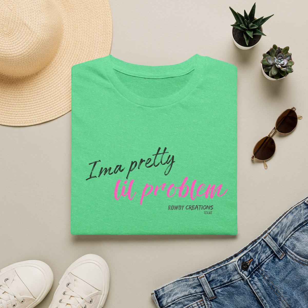 I’m a Pretty Lil Problem Tee — Feminine Statement Graphic T-Shirt