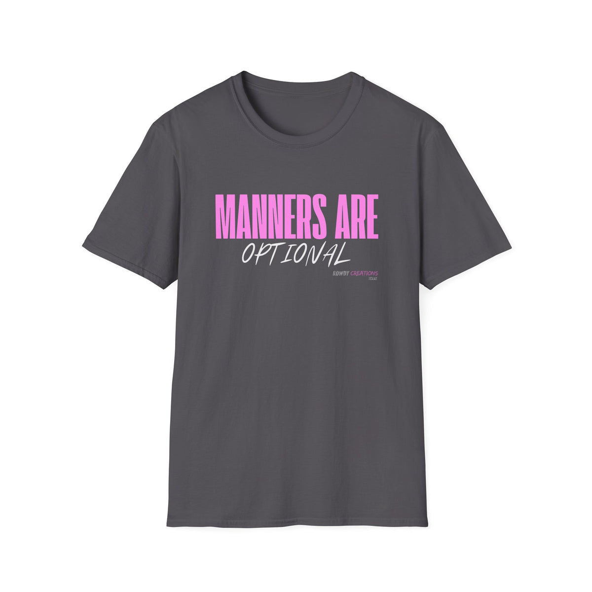 Manners Are Optional Graphic T-Shirt — Funny Slogan Tee
