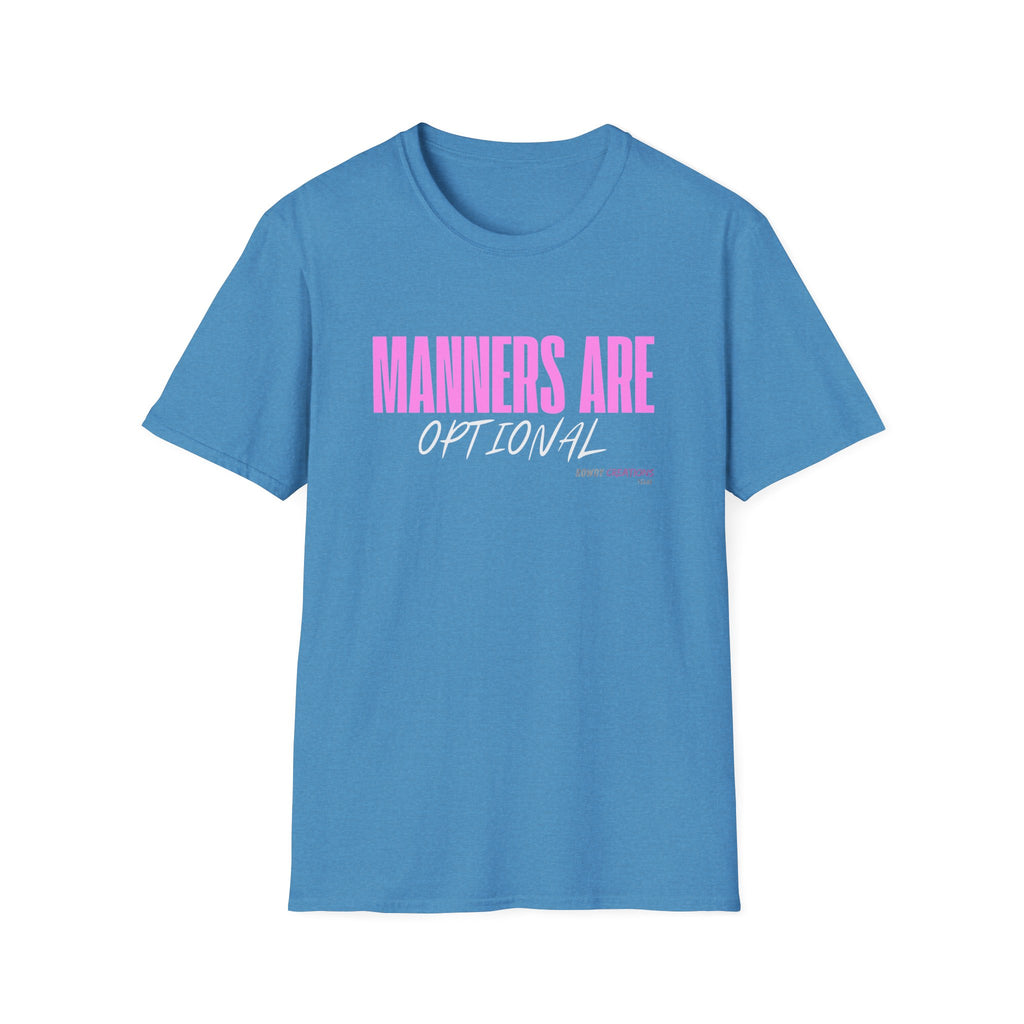 Manners Are Optional Graphic T-Shirt — Funny Slogan Tee