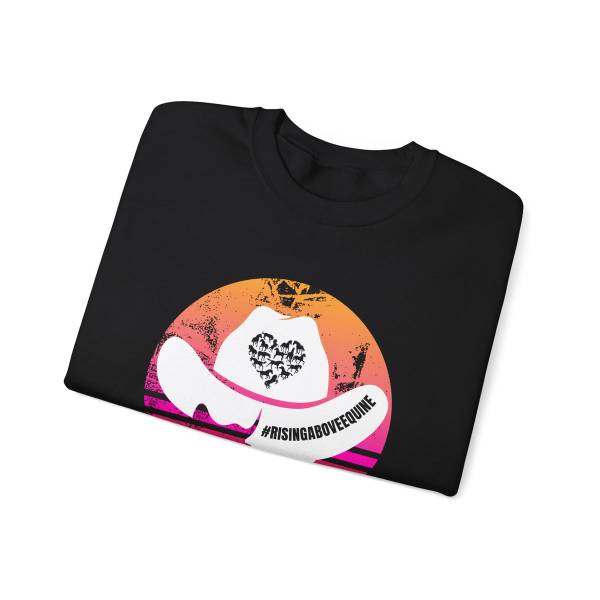 Cowgirl Sunset Crewneck Sweatshirt — Western Heart Graphic