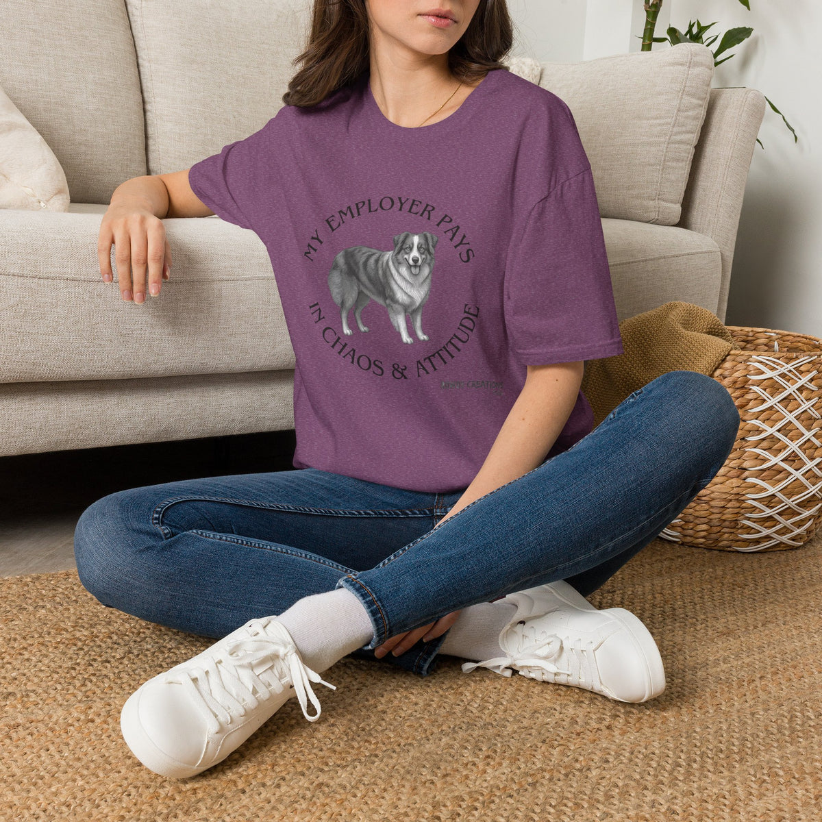 My Employer Pays in Chaos & Attitude Cattle Dog T-Shirt