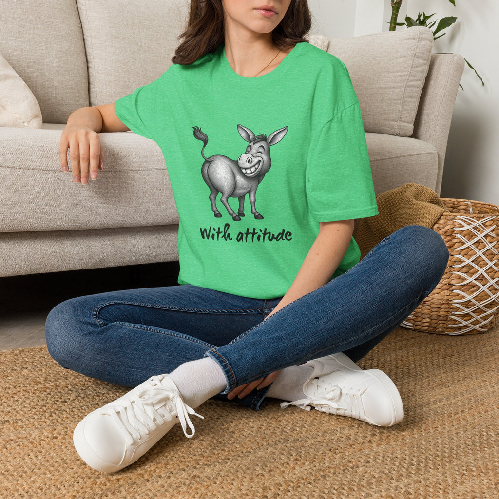 Grinning Donkey With Attitude T-Shirt | Funny Animal Illustration