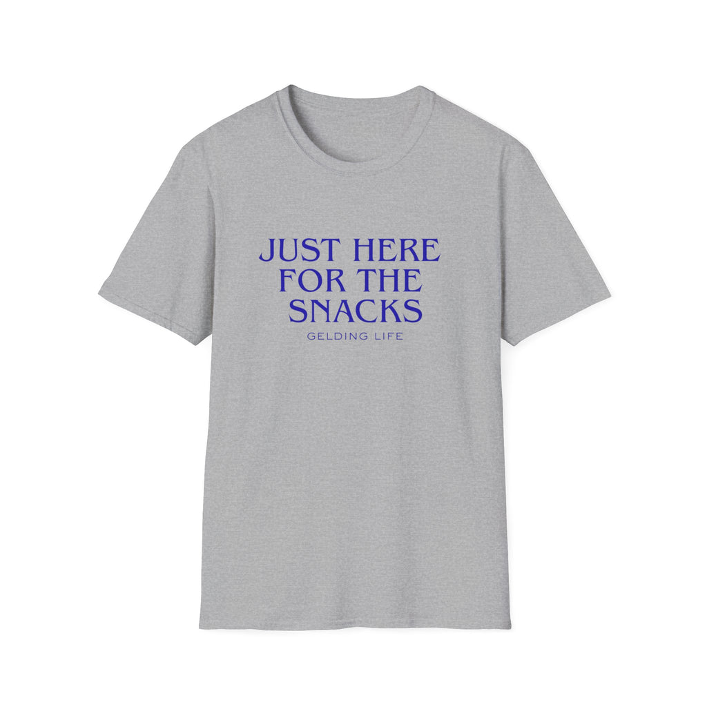 Just Here For The Snacks T-Shirt | Gelding Life Quote Tee