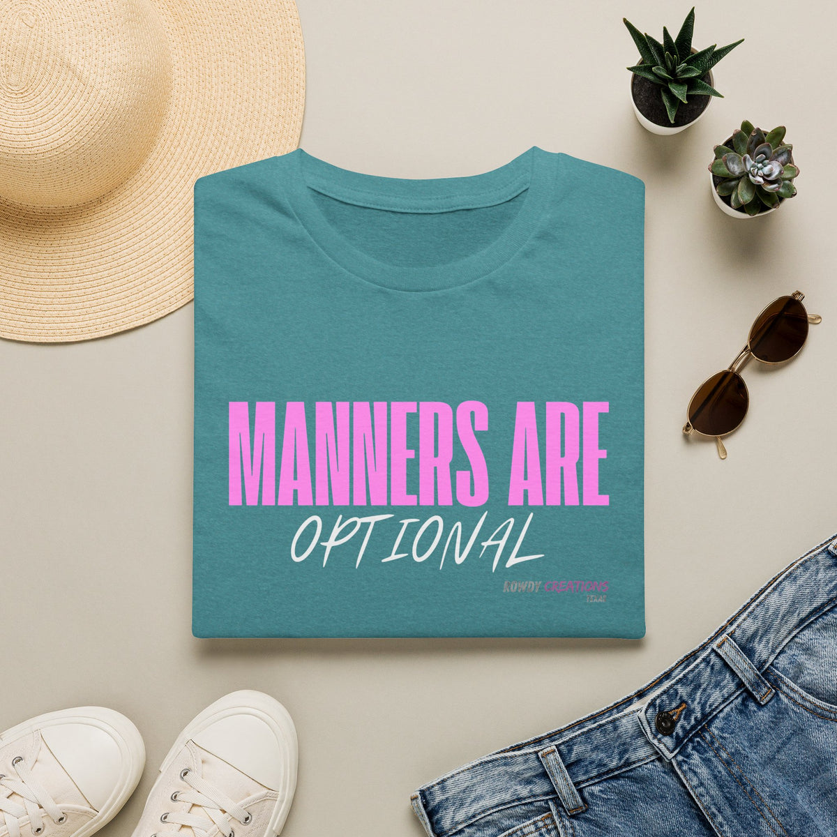 Manners Are Optional Graphic T-Shirt — Funny Slogan Tee