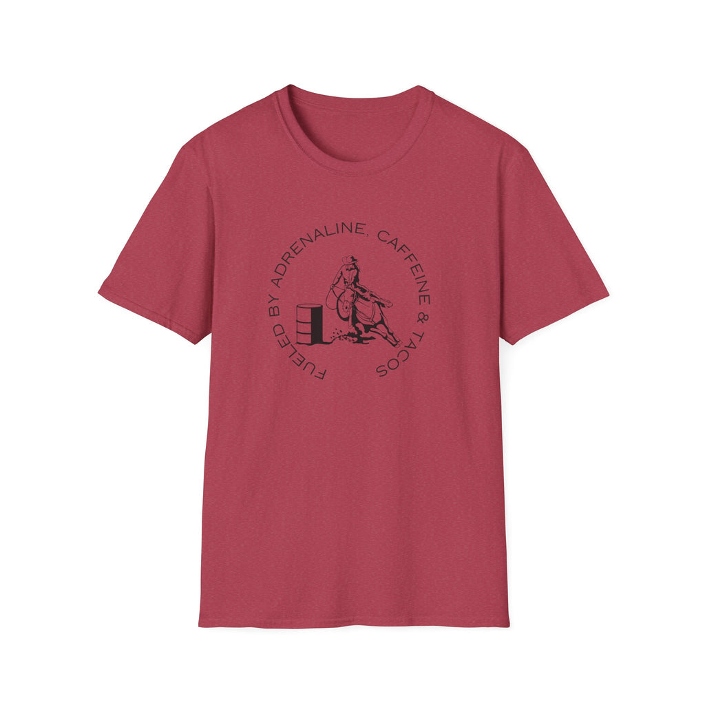 Caffeine & Tacos design T-Shirt | Barrel Racer