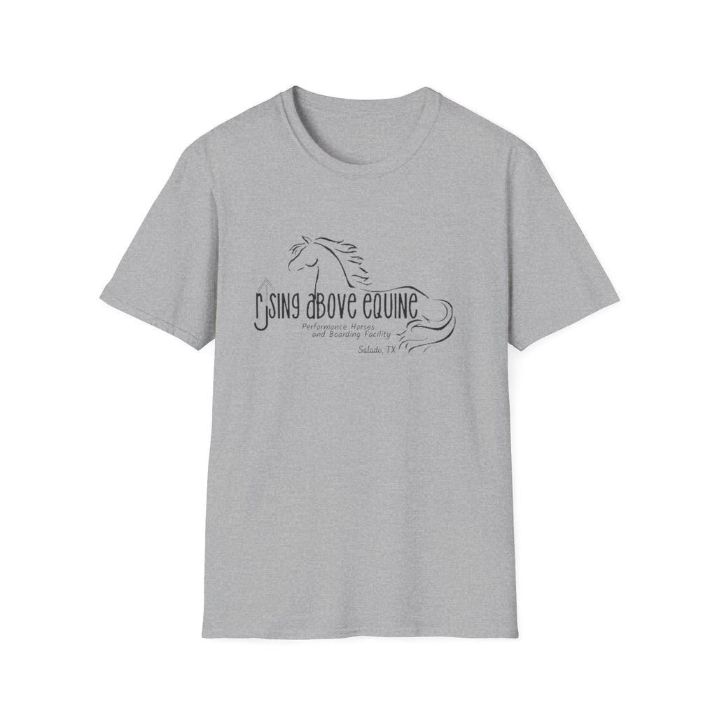 Rising Above Equine Horse Illustration T-Shirt | Equestrian Logo Tee