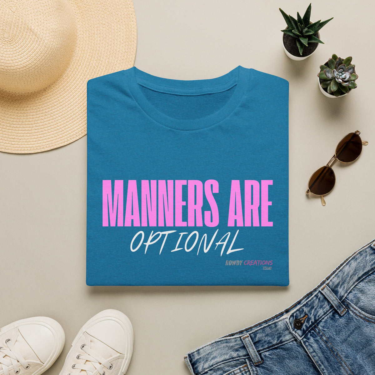 Manners Are Optional Graphic T-Shirt — Funny Slogan Tee