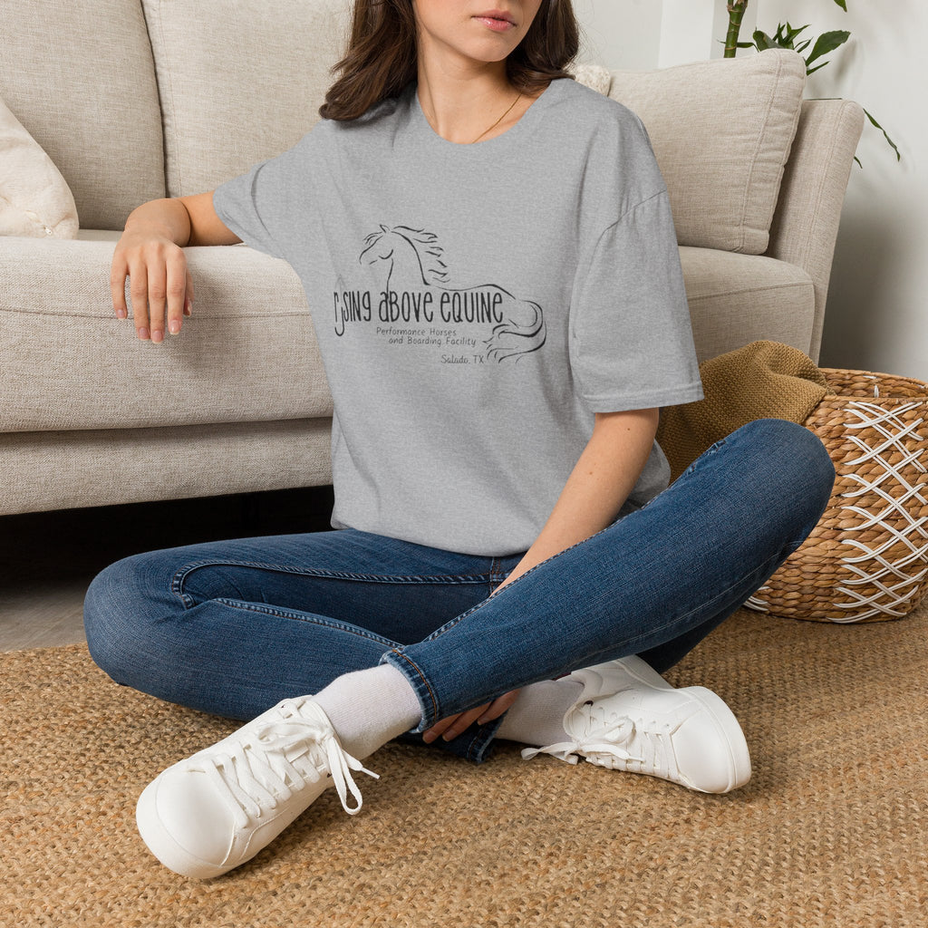 Rising Above Equine Horse Illustration T-Shirt | Equestrian Logo Tee