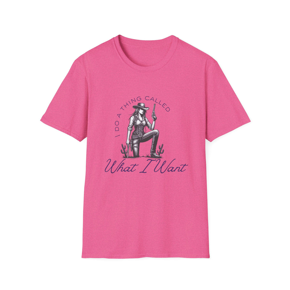 Cowgirl with Revolver T-Shirt | I Do a Thing Called What I Want design