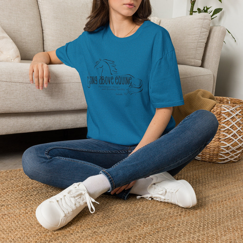 Rising Above Equine Horse Illustration T-Shirt | Equestrian Logo Tee