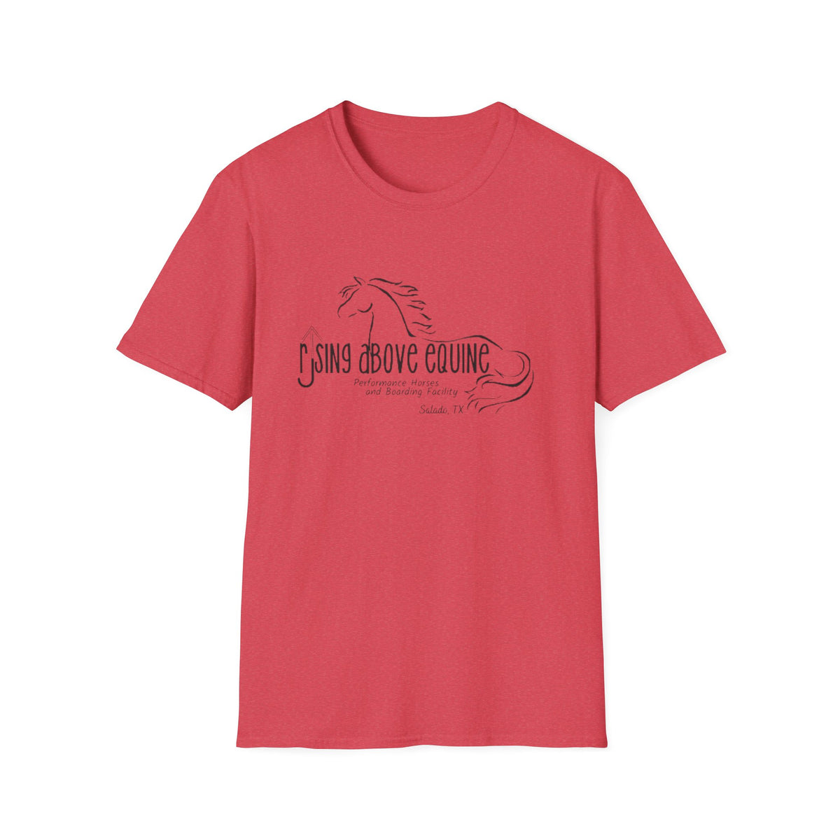Rising Above Equine Horse Illustration T-Shirt | Equestrian Logo Tee