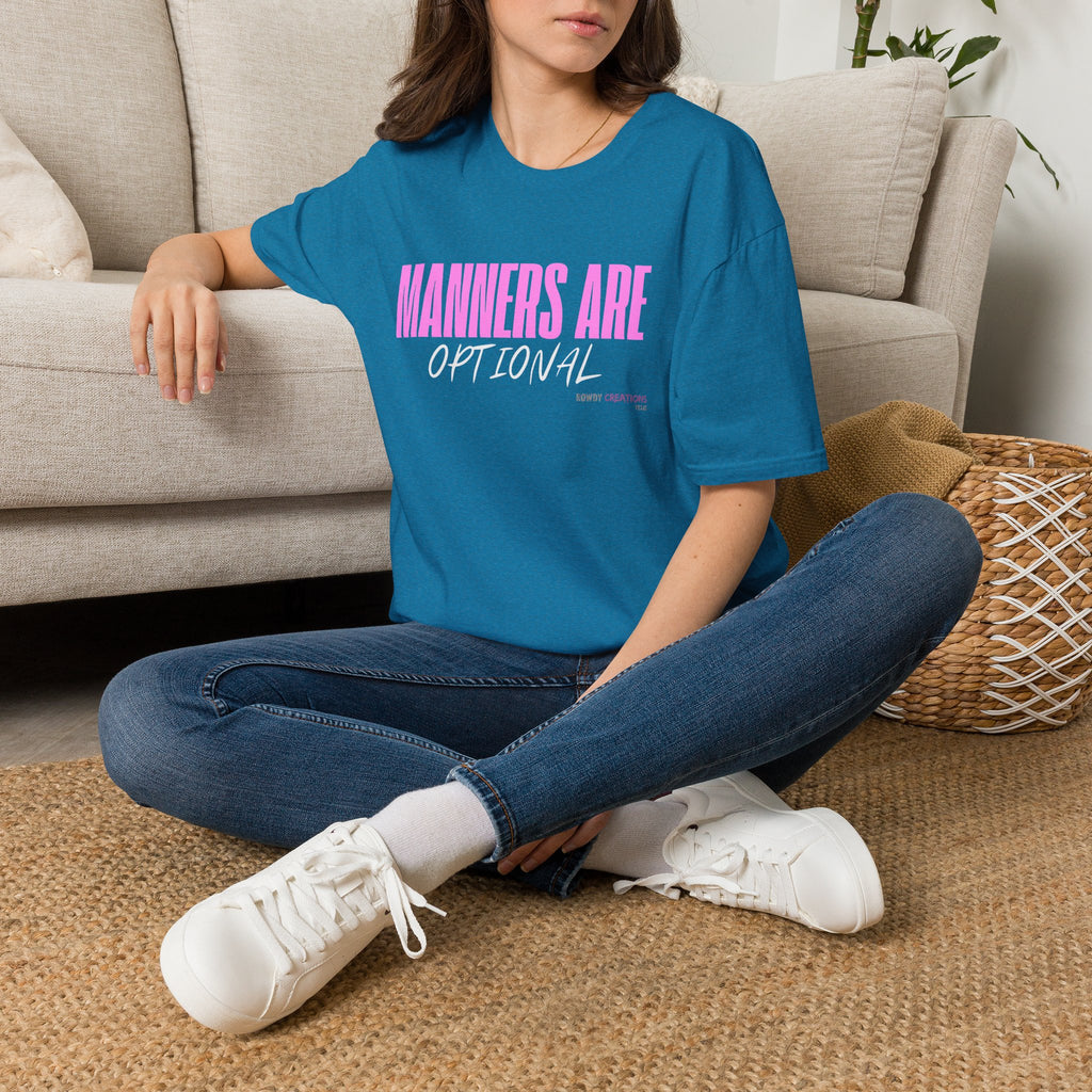 Manners Are Optional Graphic T-Shirt — Funny Slogan Tee