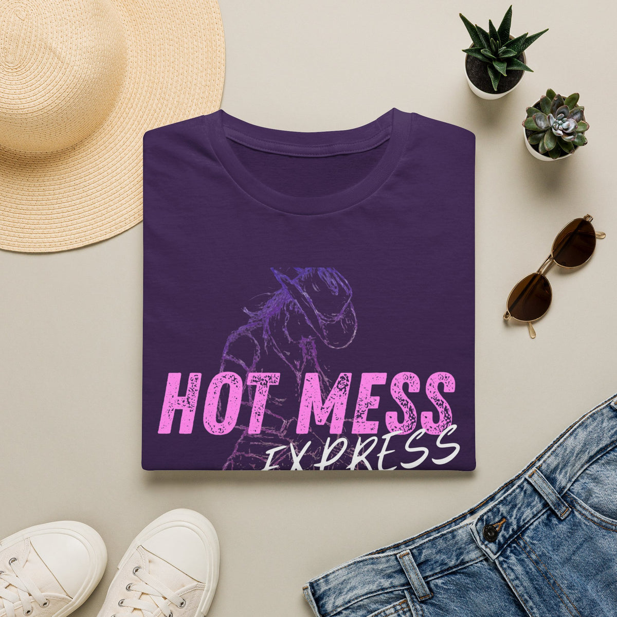 Hot Mess Express T-Shirt — Funny Retro Graphic Tee for Women