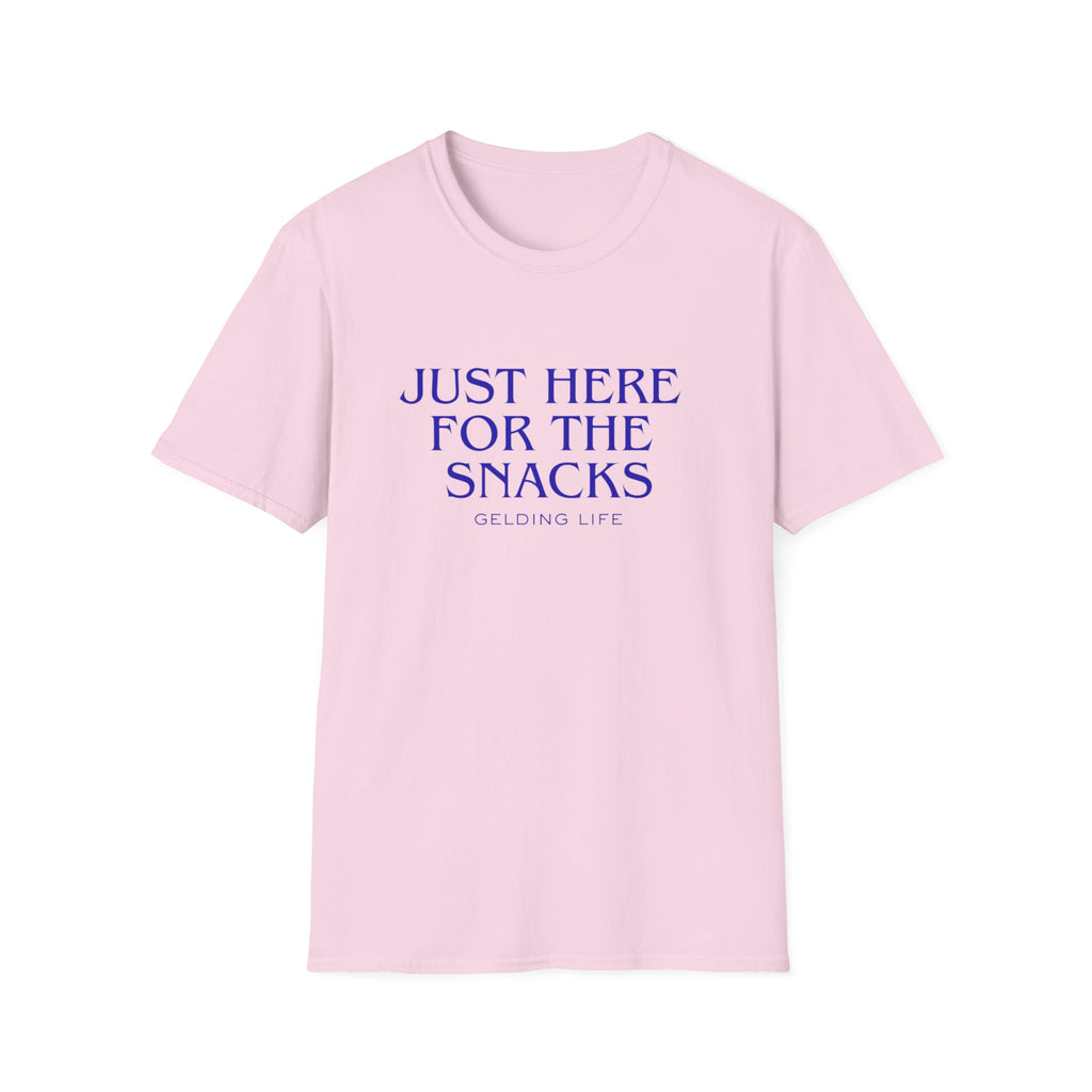 Just Here For The Snacks T-Shirt | Gelding Life Quote Tee