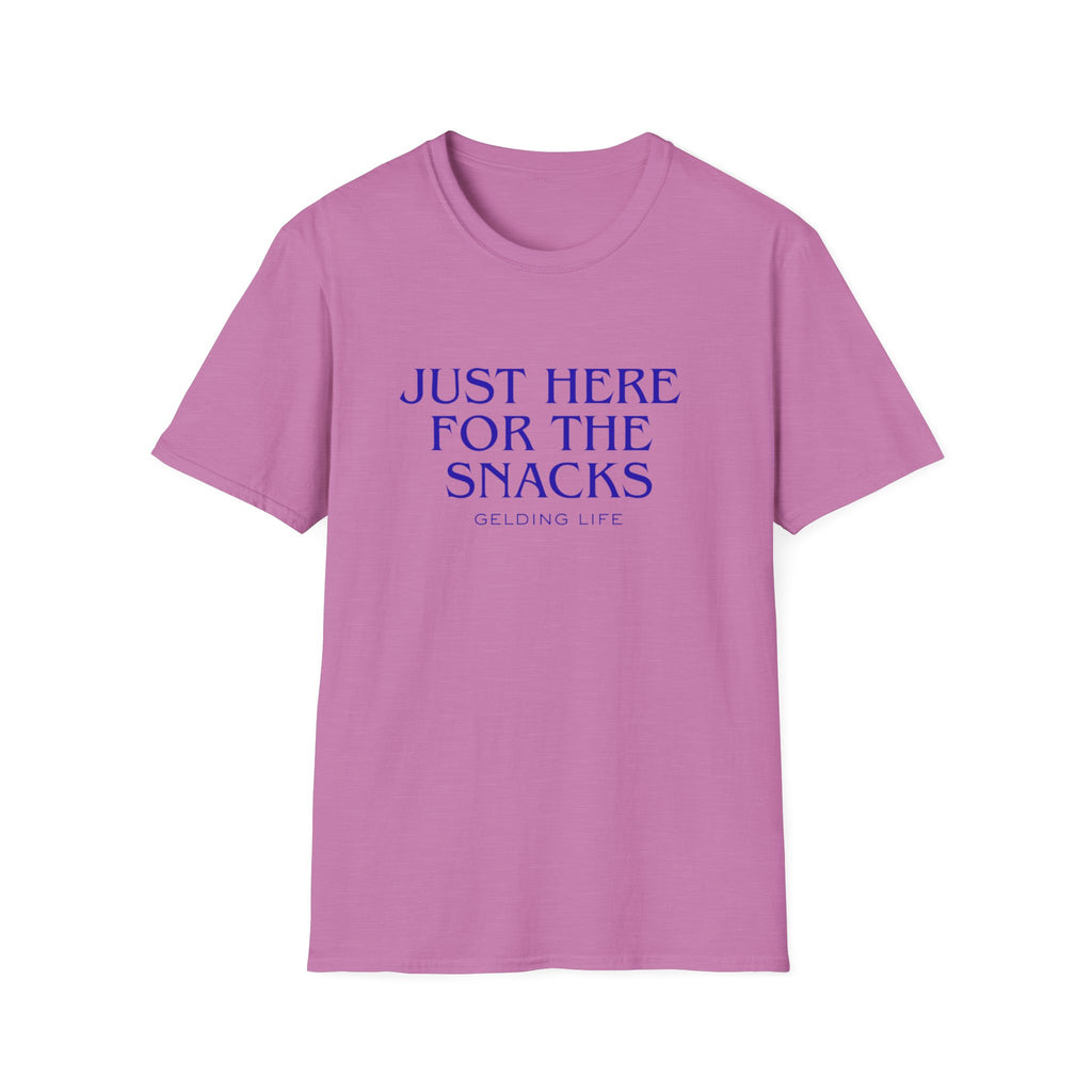 Just Here For The Snacks T-Shirt | Gelding Life Quote Tee