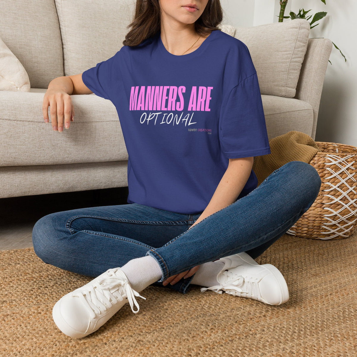 Manners Are Optional Graphic T-Shirt — Funny Slogan Tee
