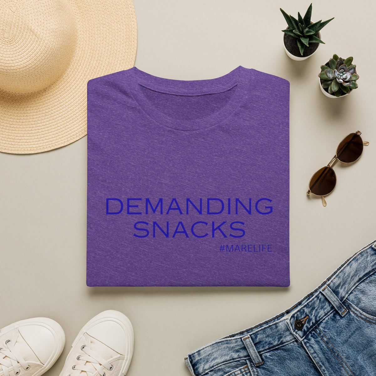 DEMANDING SNACKS T-Shirt | Funny Food Slogan Tee #MARELIFE