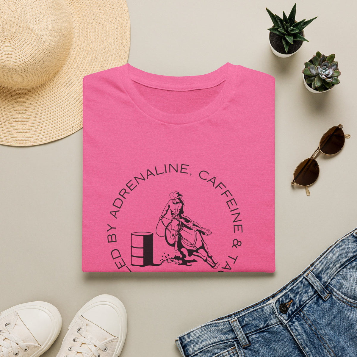 Caffeine & Tacos design T-Shirt | Barrel Racer