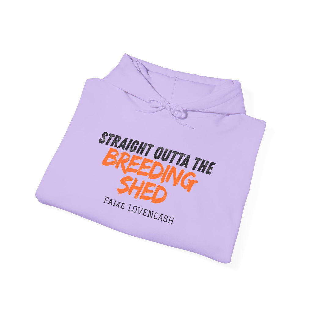 Breeding Shed Hoodie — "Straight Outta the Breeding Shed" Farm Livestock Sweatshirt