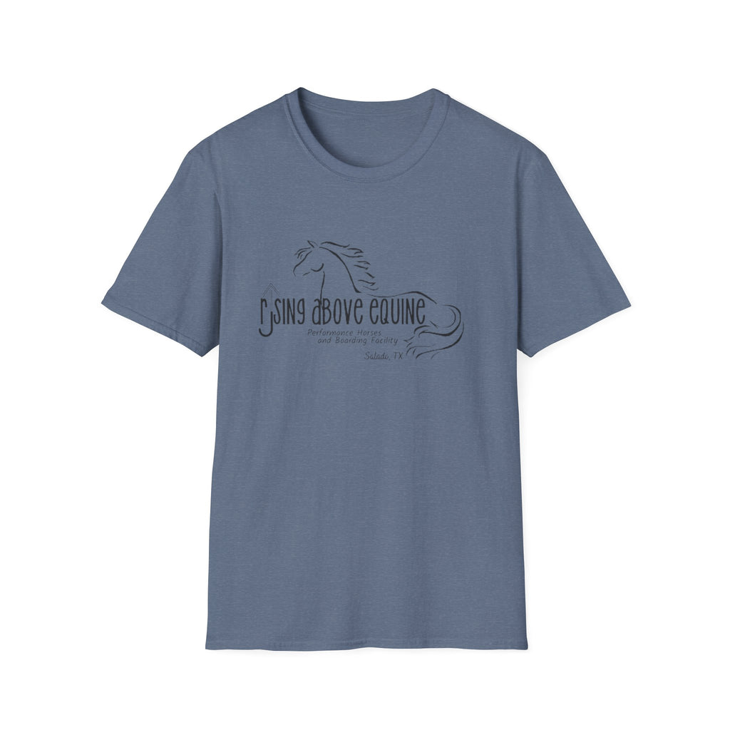 Rising Above Equine Horse Illustration T-Shirt | Equestrian Logo Tee