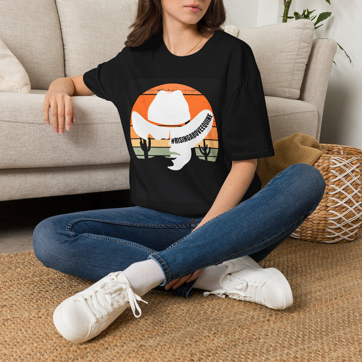 Cowboy Hat Sunset T-Shirt | #RisingAboveEquine Graphic Tee