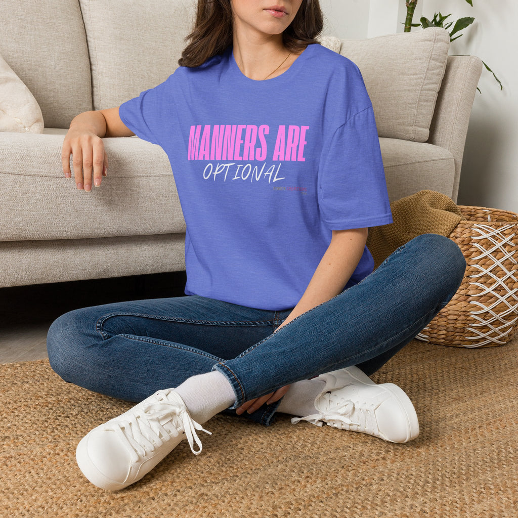 Manners Are Optional Graphic T-Shirt — Funny Slogan Tee