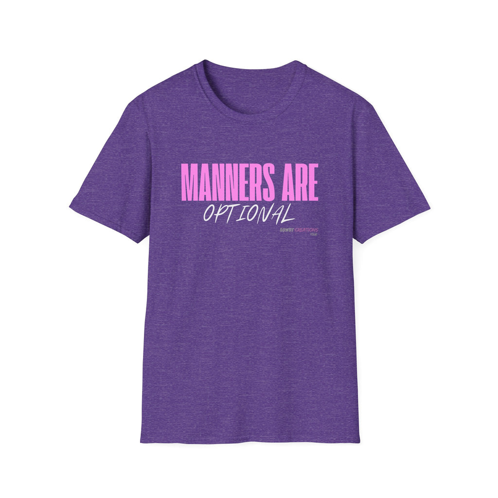 Manners Are Optional Graphic T-Shirt — Funny Slogan Tee