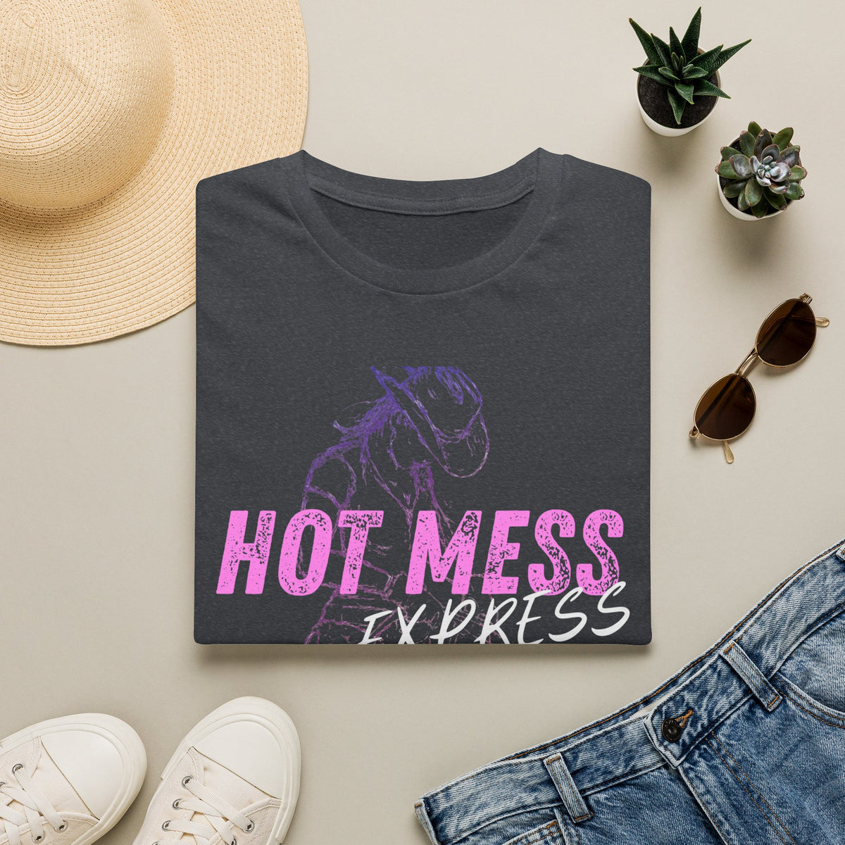 Hot Mess Express T-Shirt — Funny Retro Graphic Tee for Women