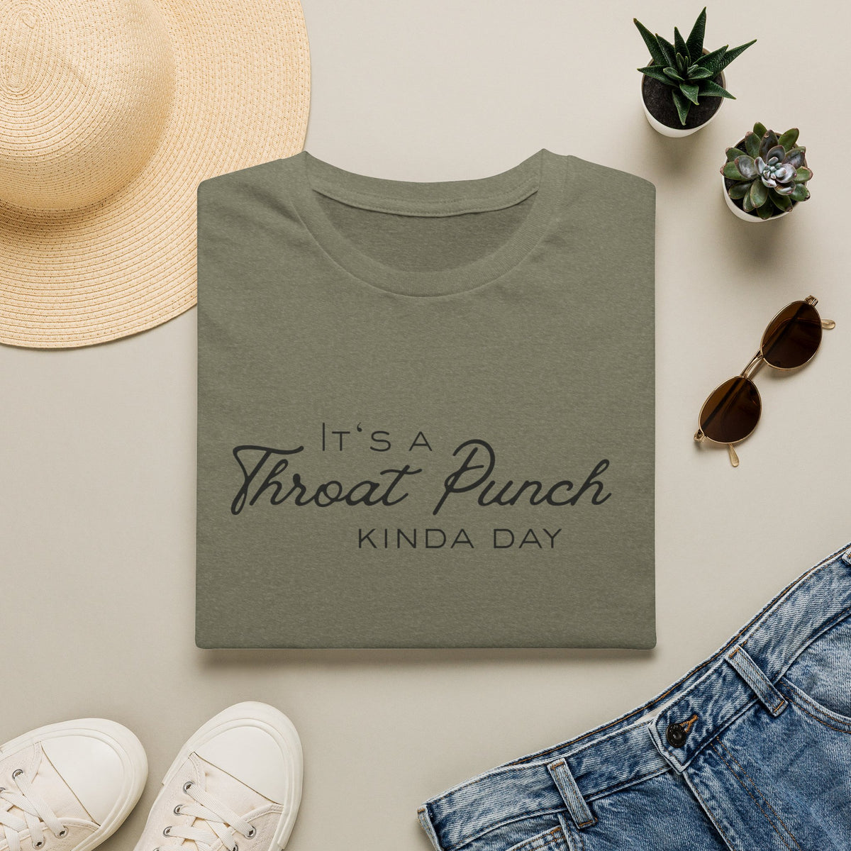 It's a Throat Punch Kinda Day T-Shirt | Sassy Quote Tee