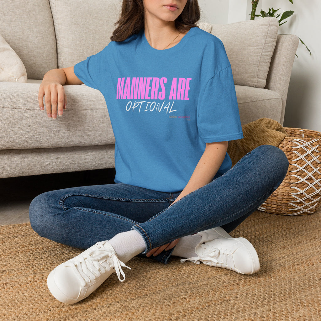 Manners Are Optional Graphic T-Shirt — Funny Slogan Tee